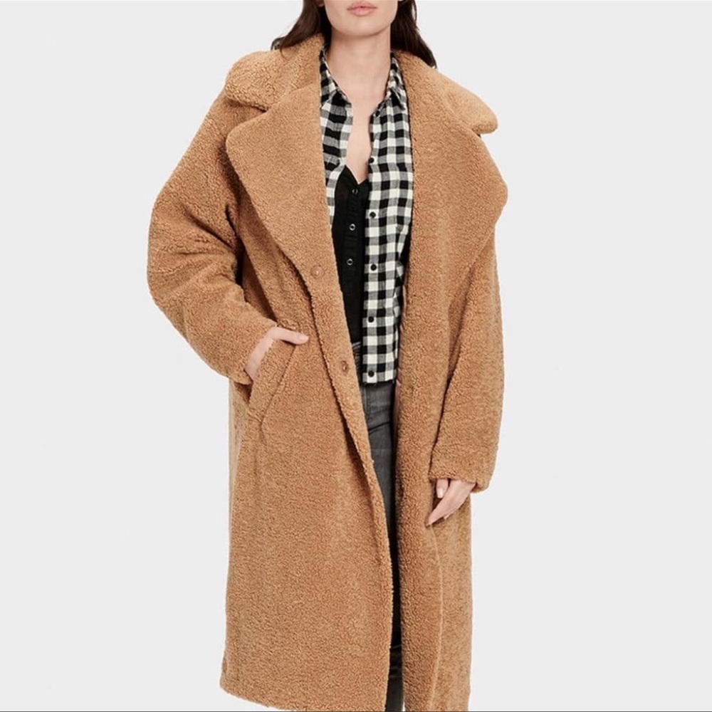 Ugg Charlisse Teddy Bear Coat Camel